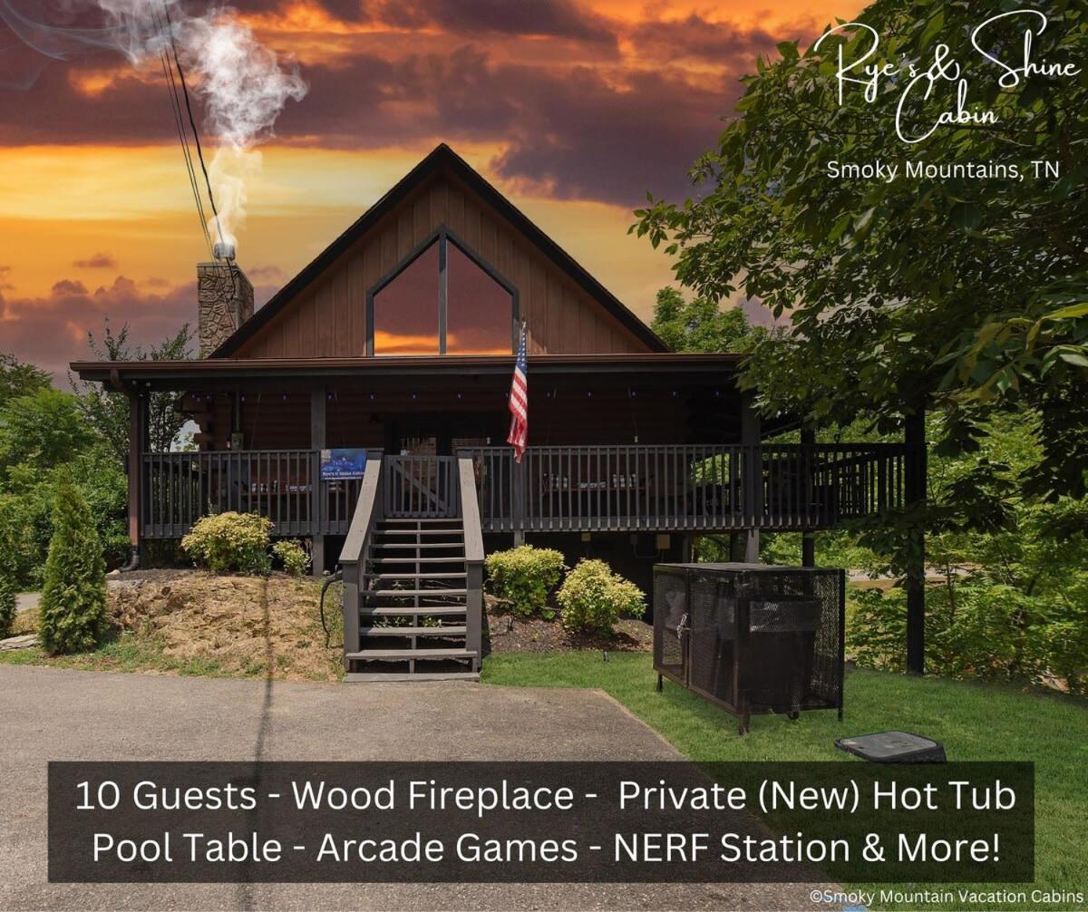 Ryes And Shine Bootlegger'S Cabin! Hot Tub* Pool* Arcade* Billiards *Ev * Pet Friendly Sevierville Exterior foto